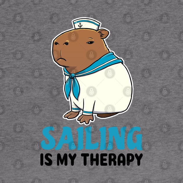 Sailing is my therapy Capybara Sailor by capydays